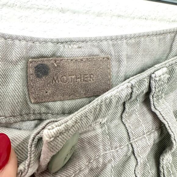 MOTHER The Shaker Chop Crop Fray Jeans Desert Print Camo, Size 25 - Picture 3 of 12
